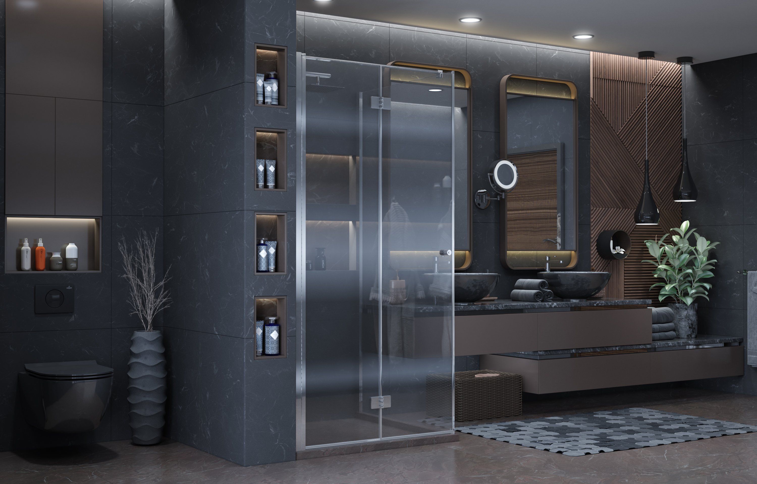 Душевой уголок Ambassador Diamond 12011106L 100х100 см - 3