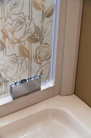 Душевая дверь Cezares Rosa 80 хром стекло матовое с узором ROSA-BA-1-80-RO-Bi - 1