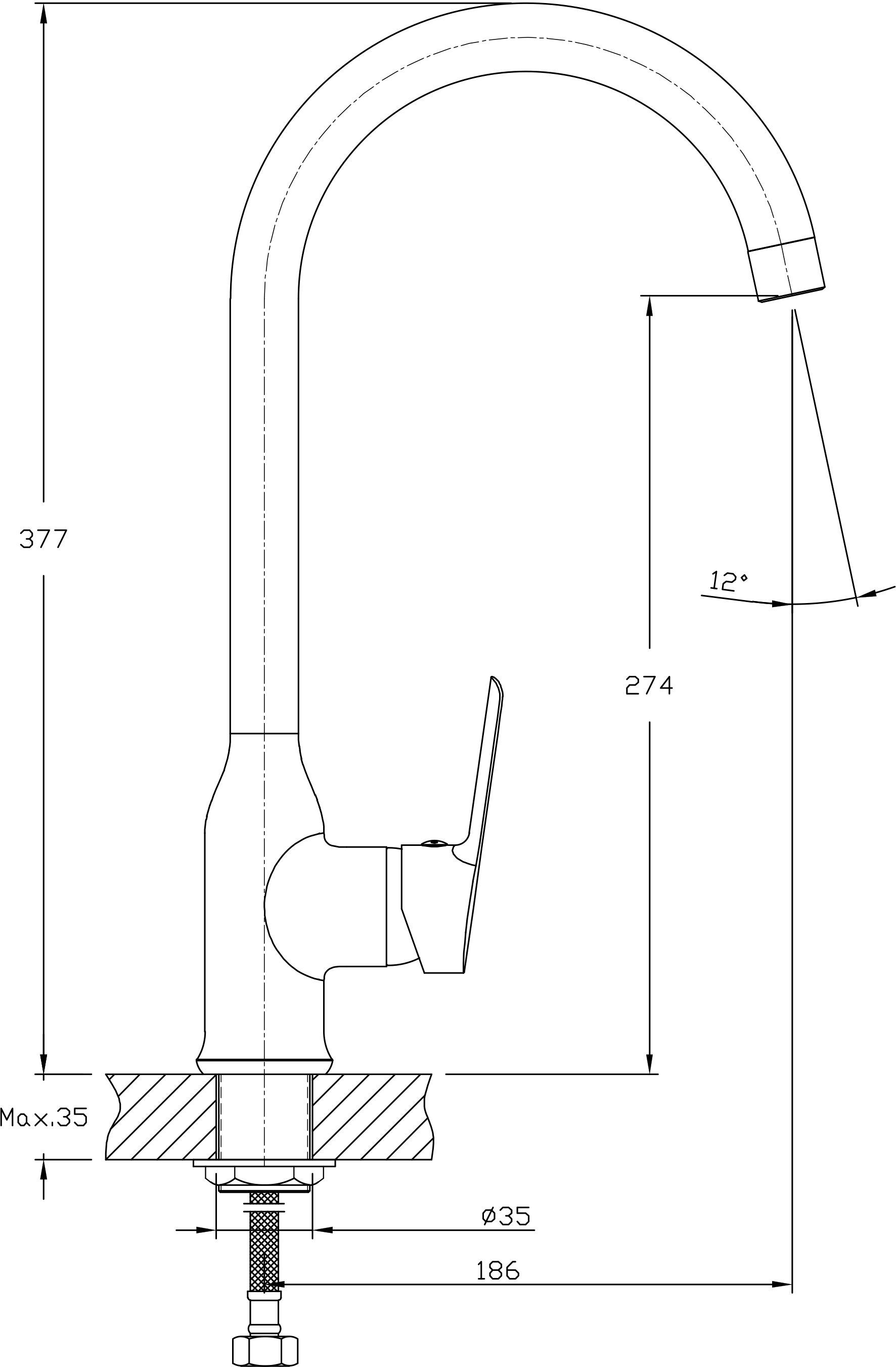 Смеситель для кухонной мойки RUSH Victoria  VI7135-23 - 2