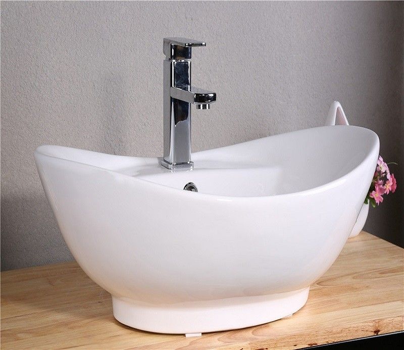 Раковина накладная Ceramalux N белый  9018 - 4