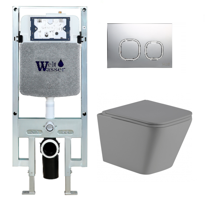 Комплект Weltwasser AMBERG 497 ST + GELBACH 004 MT-GR + AMBERG RD-CR  10000006696 - 0