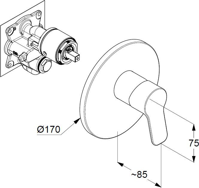 Смеситель Kludi Pure&Easy для душа 376550565 - 4