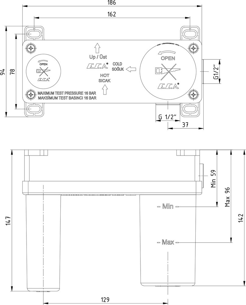 102166601C1EX скрытая часть матовый черный - 1