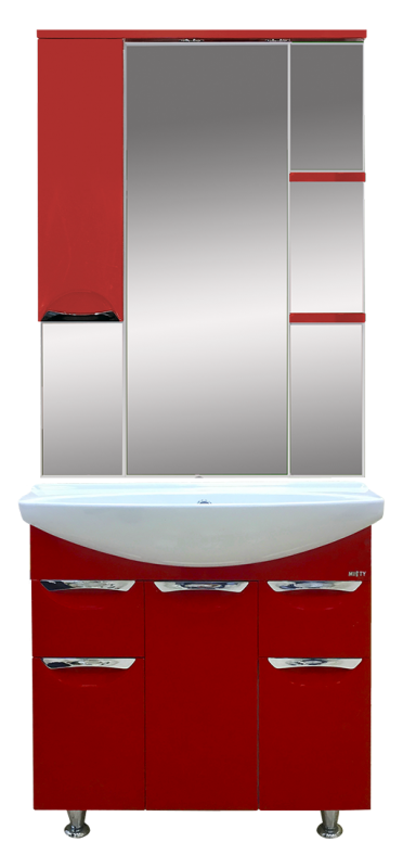 Зеркало Misty Жасмин 75 с подветкой, красная плёнка L П-Жас02075-042СвЛ - 2