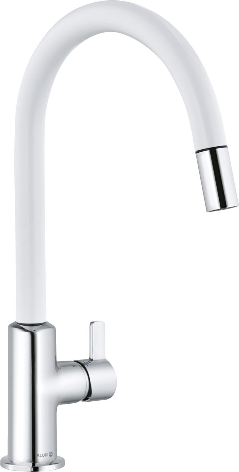 Смеситель для кухонной мойки Kludi Bingo star белый, хром  468519378 - 0