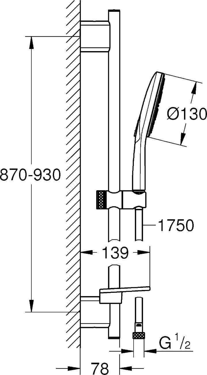 Душевой гарнитур Grohe Rainshower SmartActive 26548000 - 1