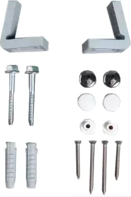 SIMAS Комплект горизонтальных крепежей для унитаза/биде с колпачками цвета хром и белый F88 - 0