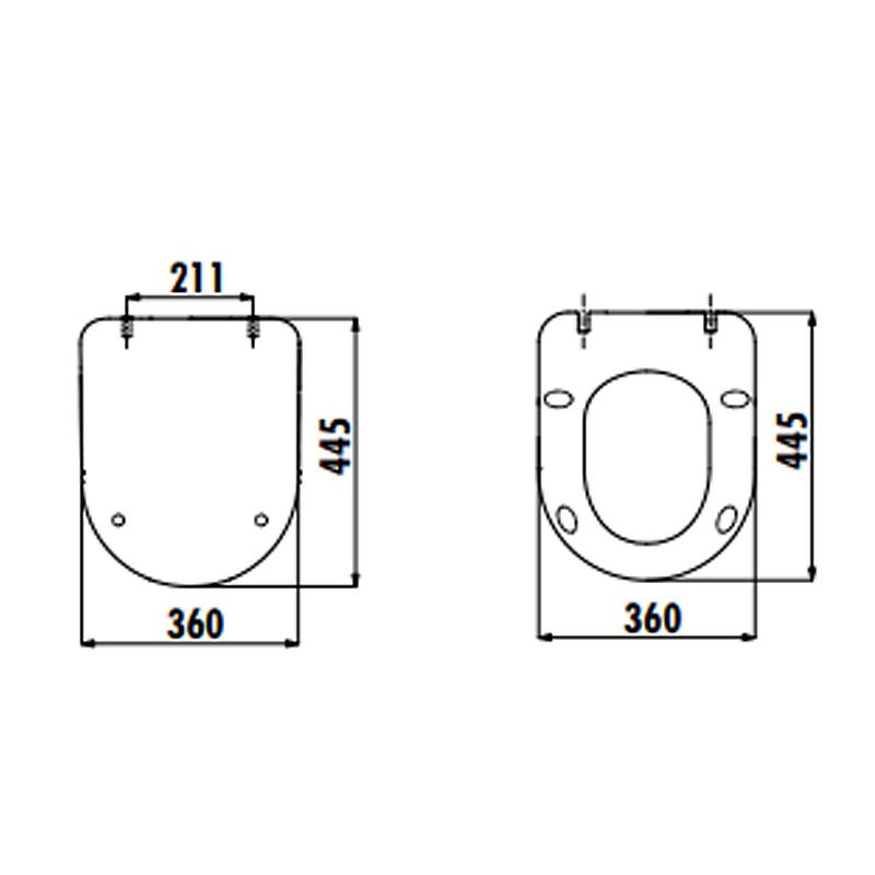 Сиденье для унитаза Creavit Duck KC0903.01.1400E Черное матовое с микролифтом - 2