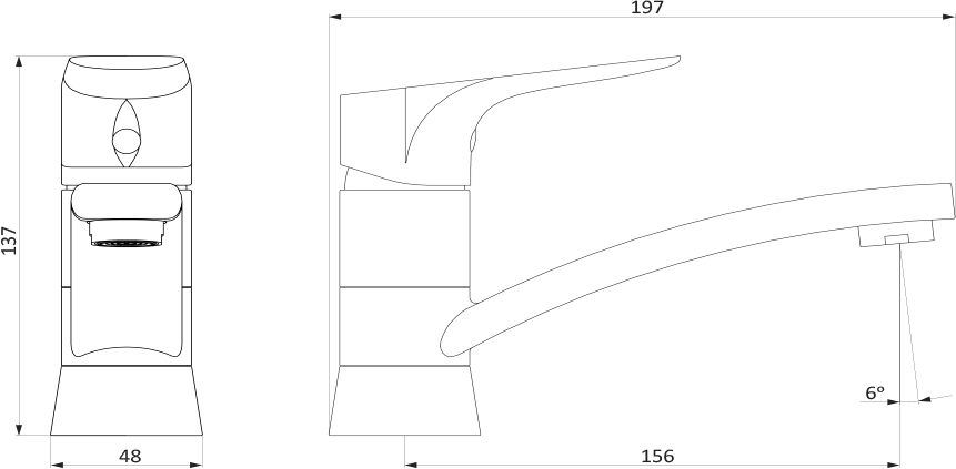 Смеситель для раковины STWORKI by Damixa Малвик HFMA22000 - 1