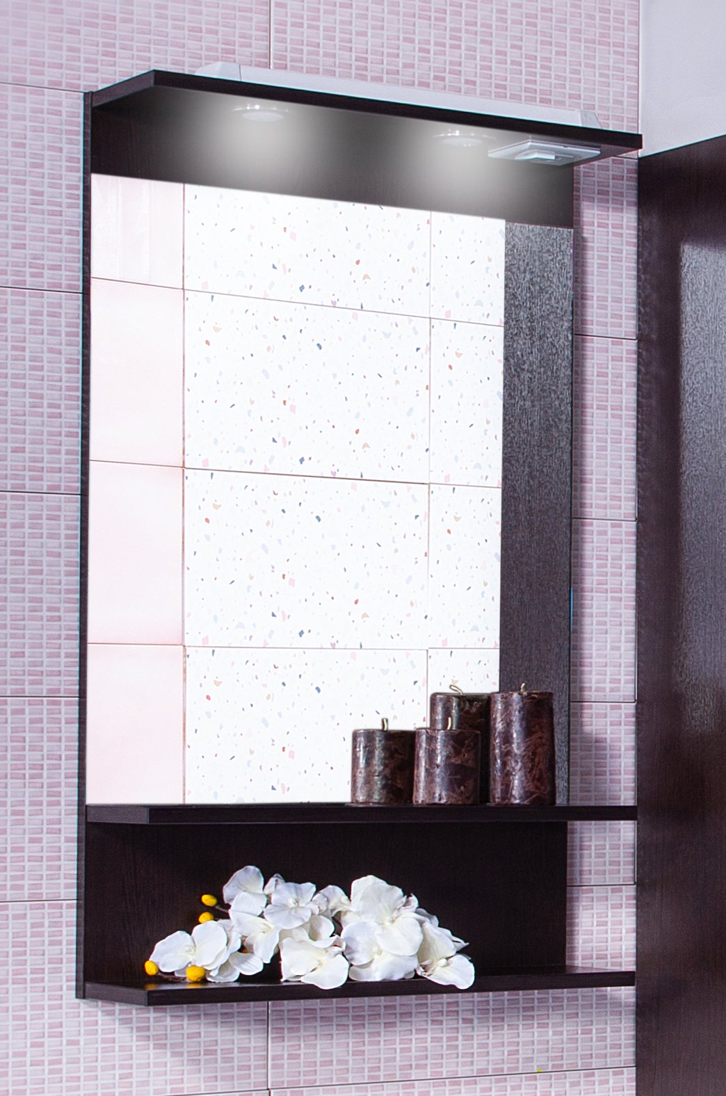 Зеркало Бриклаер Чили 55 венге С, с подсветкой 4627125415043 - 2