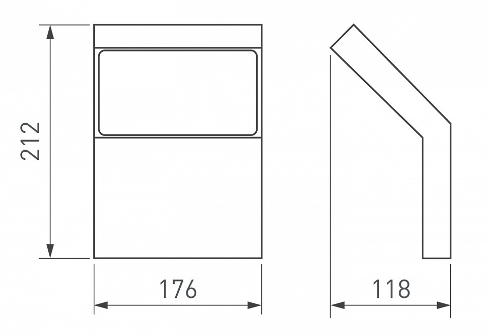 Уличный настенный светодиодный светильник Arlight LGD-Ecran-Wall-9W Warm3000 029989 - 1