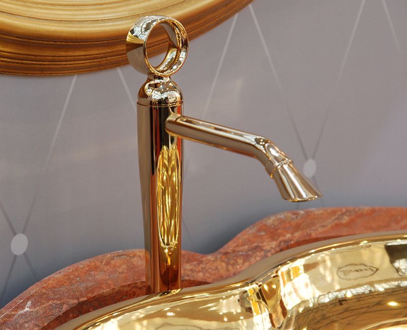 Смеситель Webert Opera OA830402010 золото, для раковины - 1