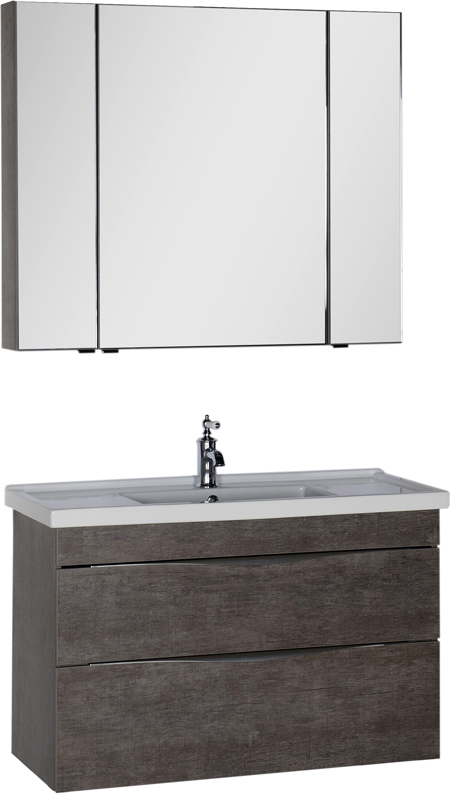 Тумба с раковиной Aquanet Эвора 100 дуб антик 183003 - 1