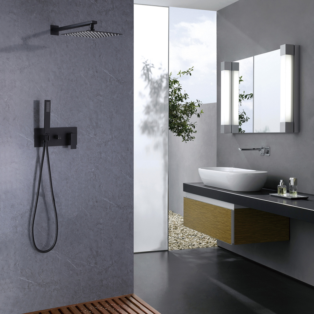 Душевая система ABBER Daheim черный матовый  AF8218B - 1