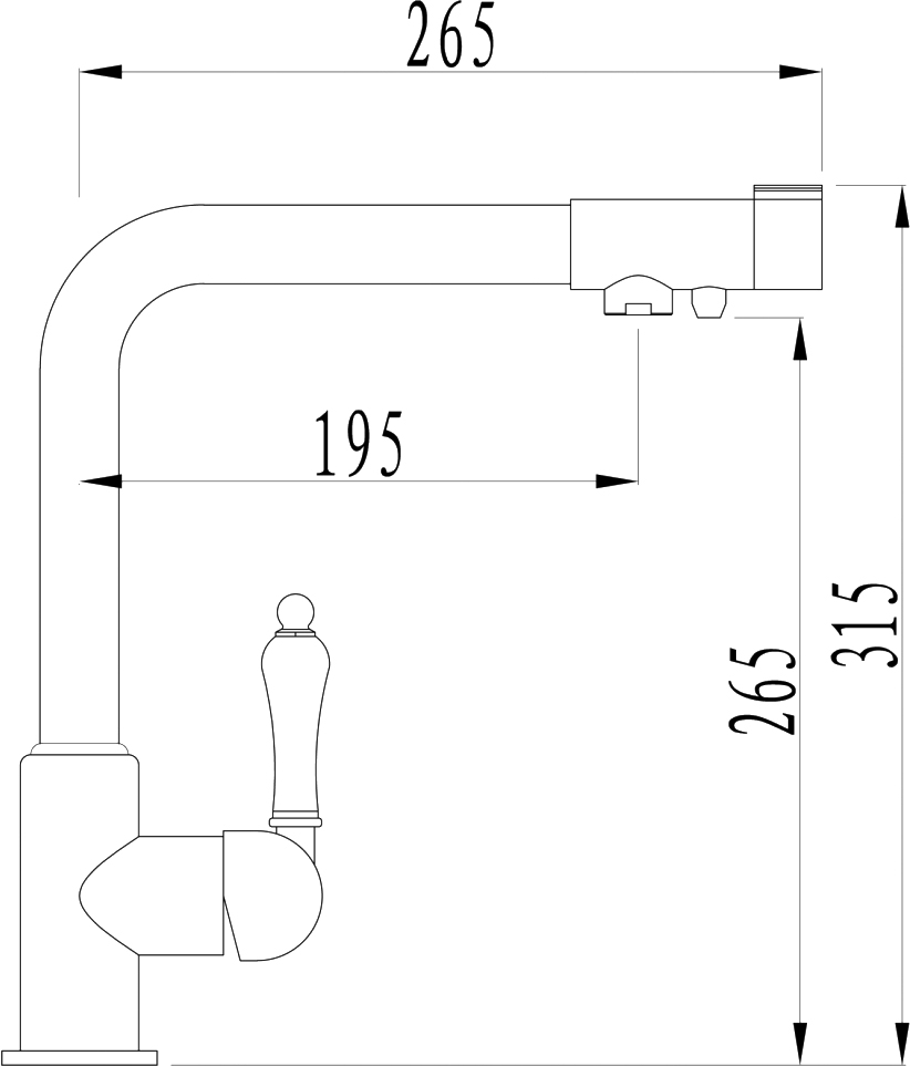 Смеситель Zorg Sanitary ZR 320 YF-33 BR для кухонной мойки - 1