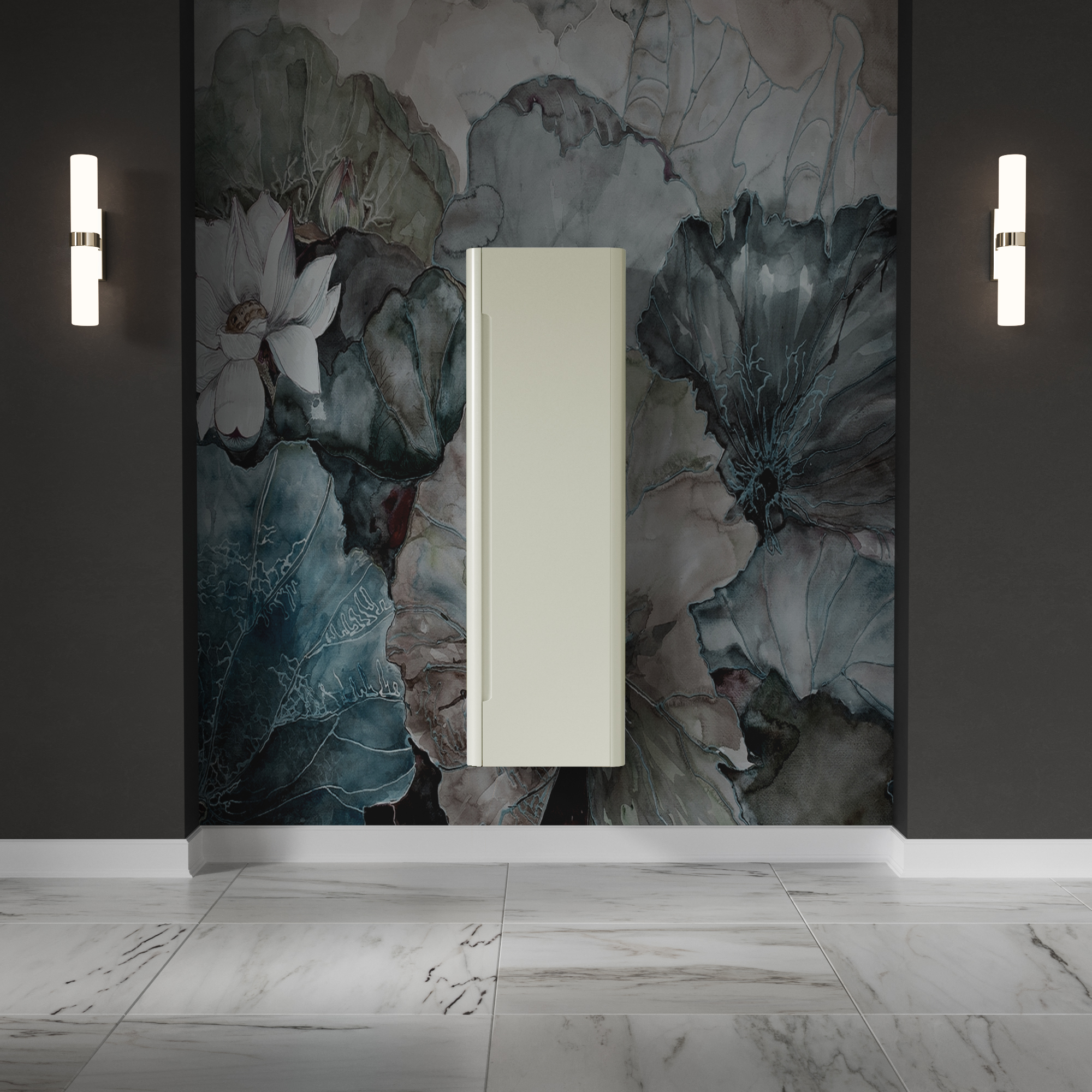 Kerasan Waldorf Колонна подвесная 40х35х129 см, с дверкой, петли справа DX, цвет bi vaniglia matt 925730 - 0