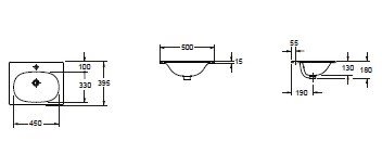 Раковина накладная BelBagno 50 белый BB1923-500 - 2