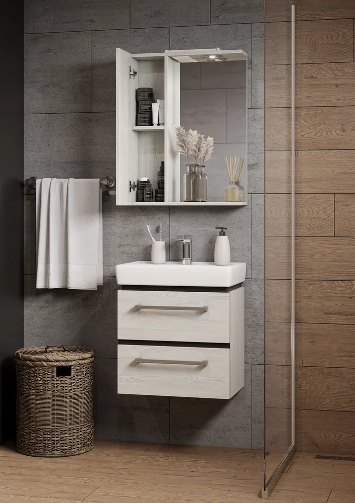 Тумба под раковину Aquaton Ронда 55 светлое дерево 1A207601RSC20 - 5