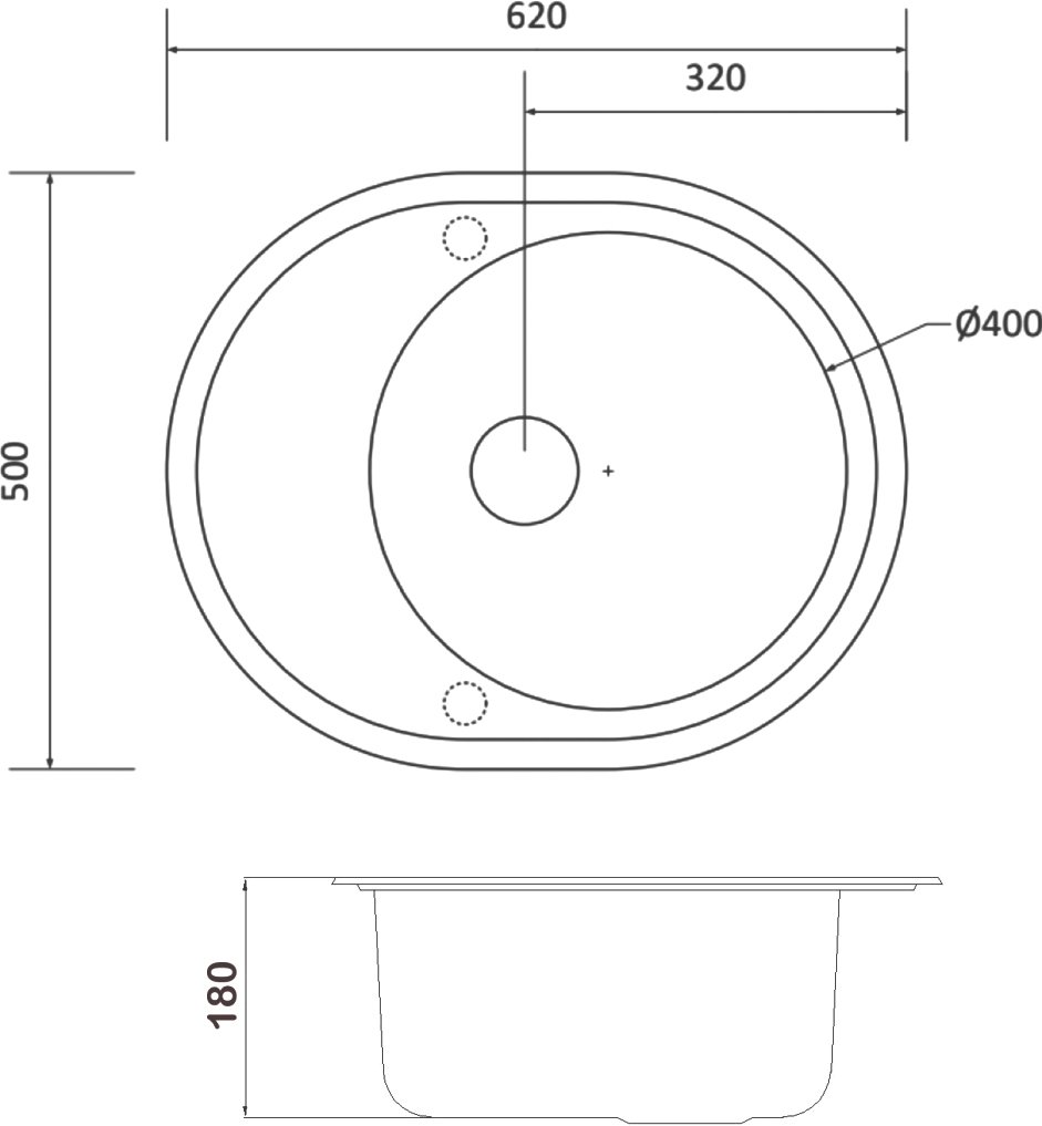 Мойка кухонная Zorg Granit GR 620 BLACK BRONZE бронза - 1