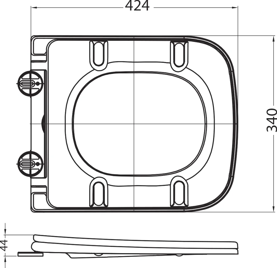 Сиденье для унитаза BelBagno Marmi белый  BB052SC - 3