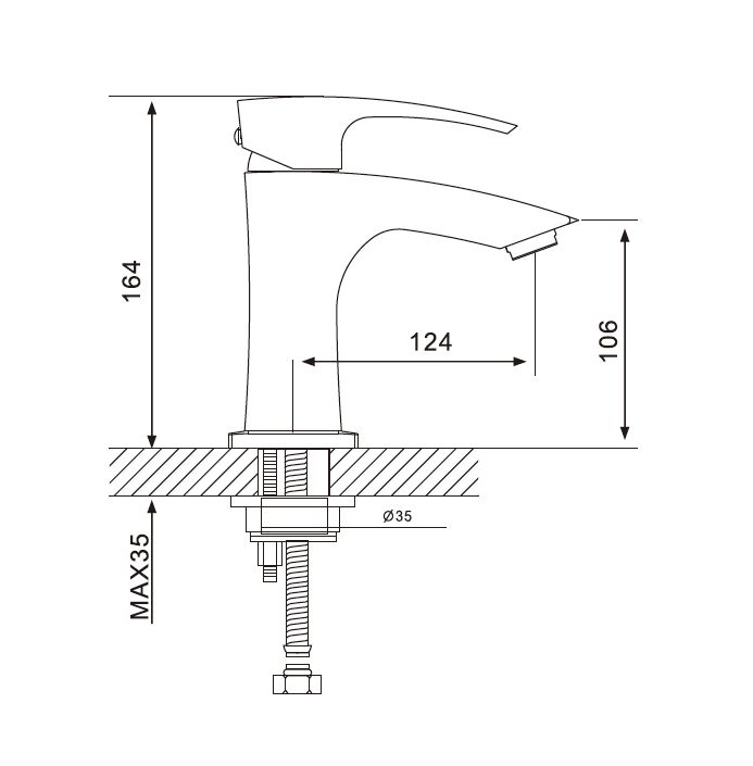Смеситель для раковины Gappo хром с гигиеническим душем G1207 - 8