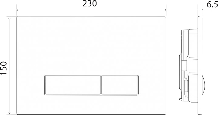 Кнопка смыва BelBagno Genova черный матовый BB021-GV-NERO.M - 1