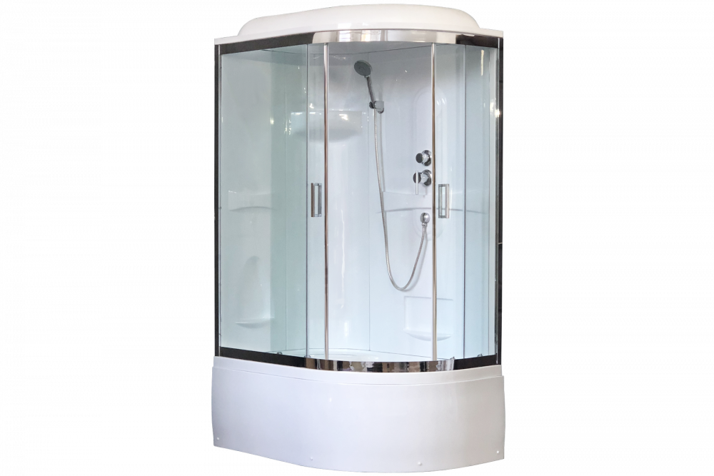 Душевая кабина Royal Bath 120х80 левая хром стекло прозрачное RB8120BK1-T-CH-L - 0