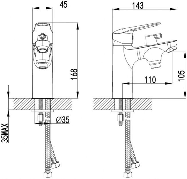 Смеситель Iddis Torr TORSB10i07 на борт ванны - 5
