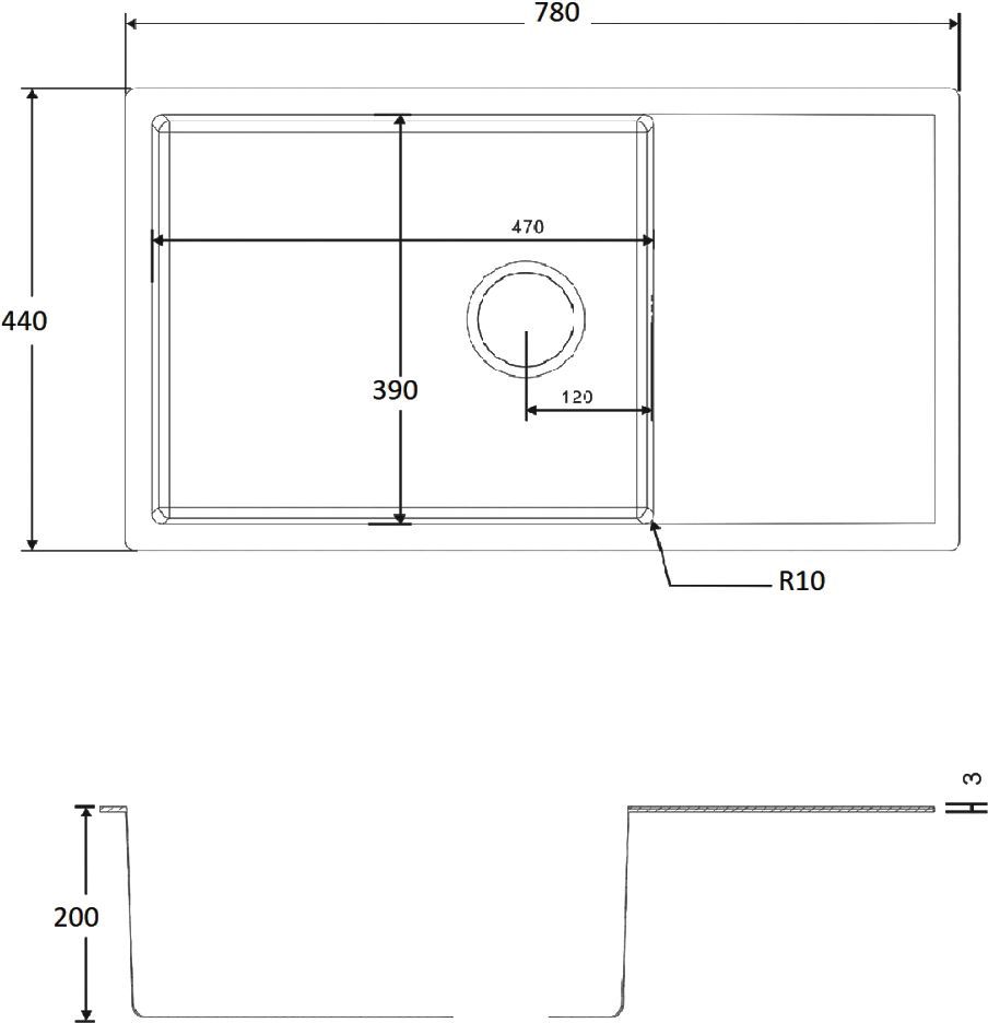 Мойка кухонная Zorg Inox R 7844 - 1