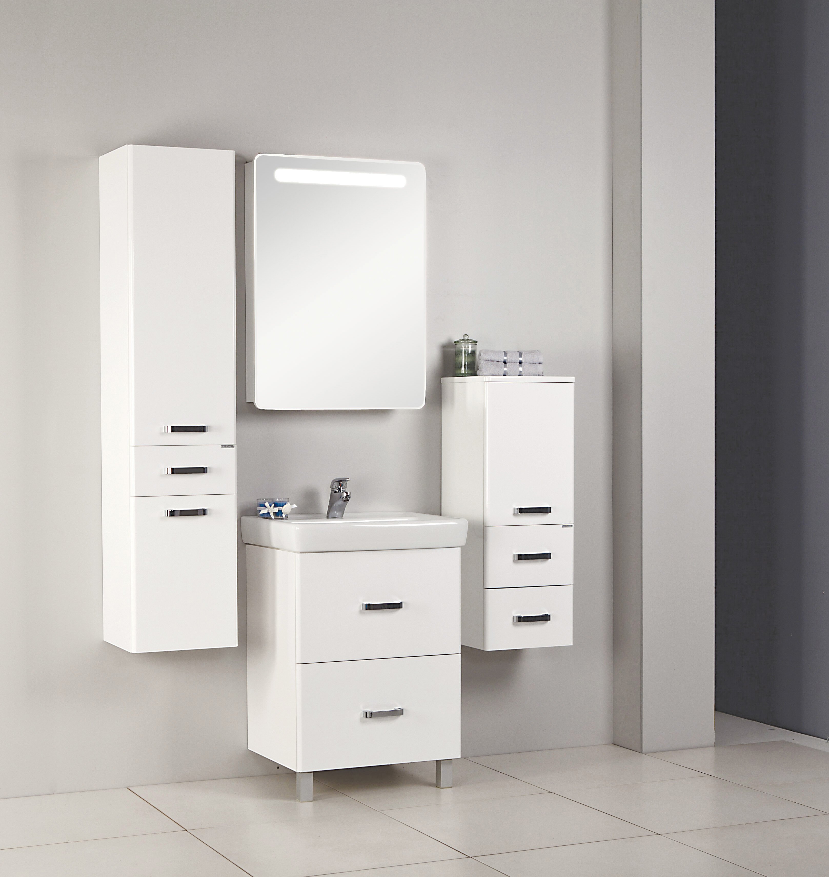 Тумба с раковиной напольная Aquaton Америна 60 Н белый глянцевый 1A1692K1AM010 - 4