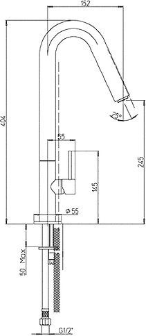 Смеситель для кухни Paini Cox 78CR572USLMKM - 1