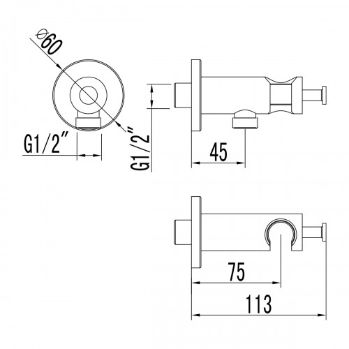 Шланговое подключение Lemark Bronx графит  LM3785GM - 1