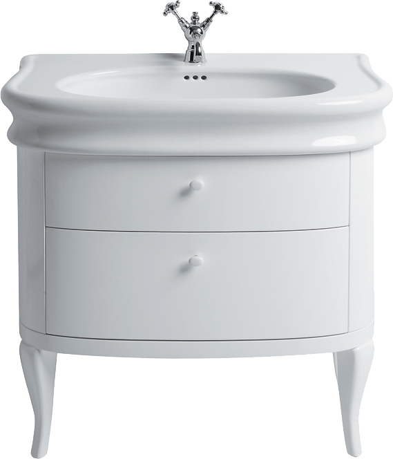 Тумба с раковиной Simas Lante LAM90 белый глянцевый - 5