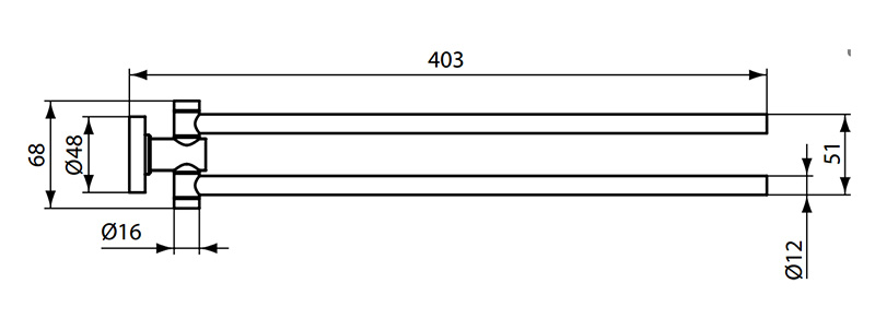 Полотенцедержатель Ideal Standard IOM  A9131AA - 2