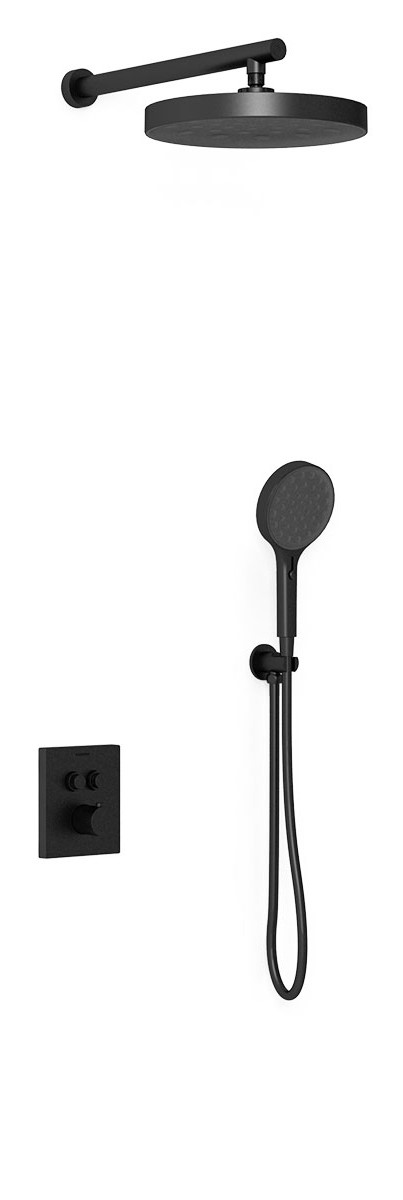 Душевой комплект Vincea Inspire с термостатом черный матовый VSFW-3I21T2MB - 0