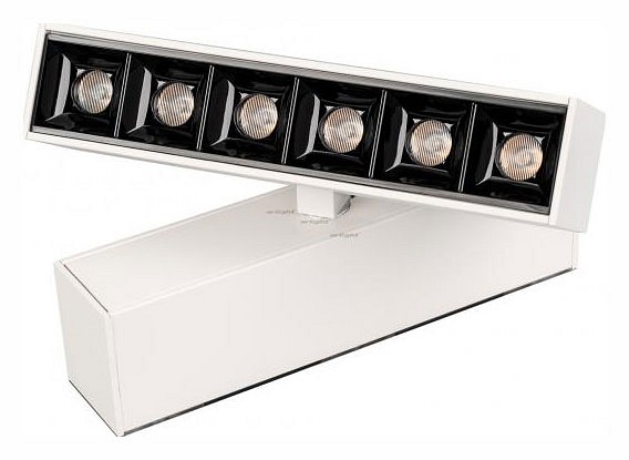 Трековый светодиодный светильник для магнитного шинопровода Arlight Mag-Laser-Fold-45-S160-6W Warm3000 026968 - 1