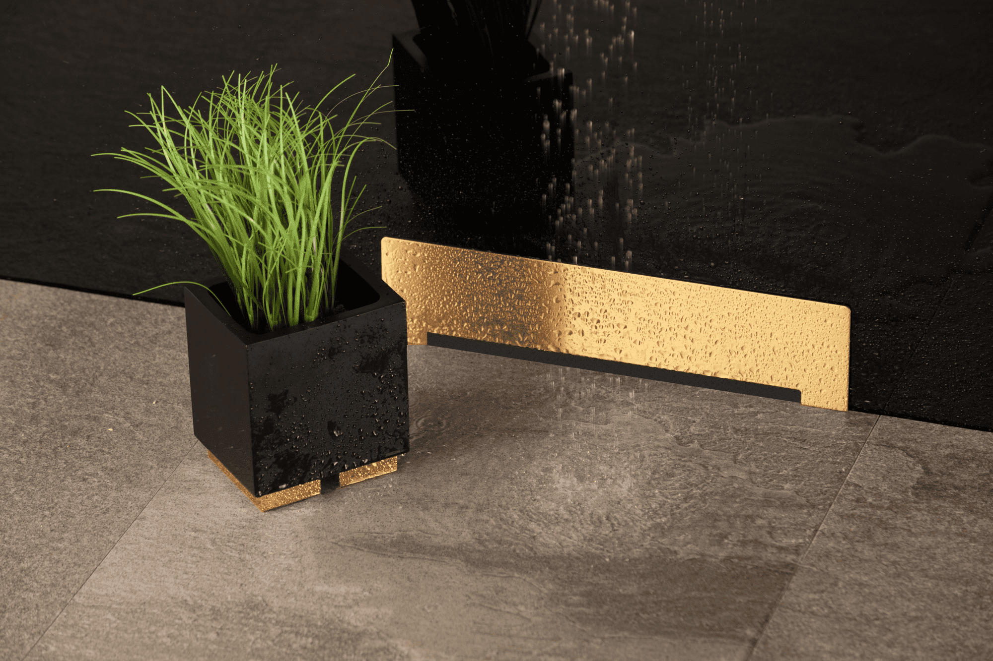 Душевой лоток Pestan Confluo Premium Wall Gold 13100061 - 2