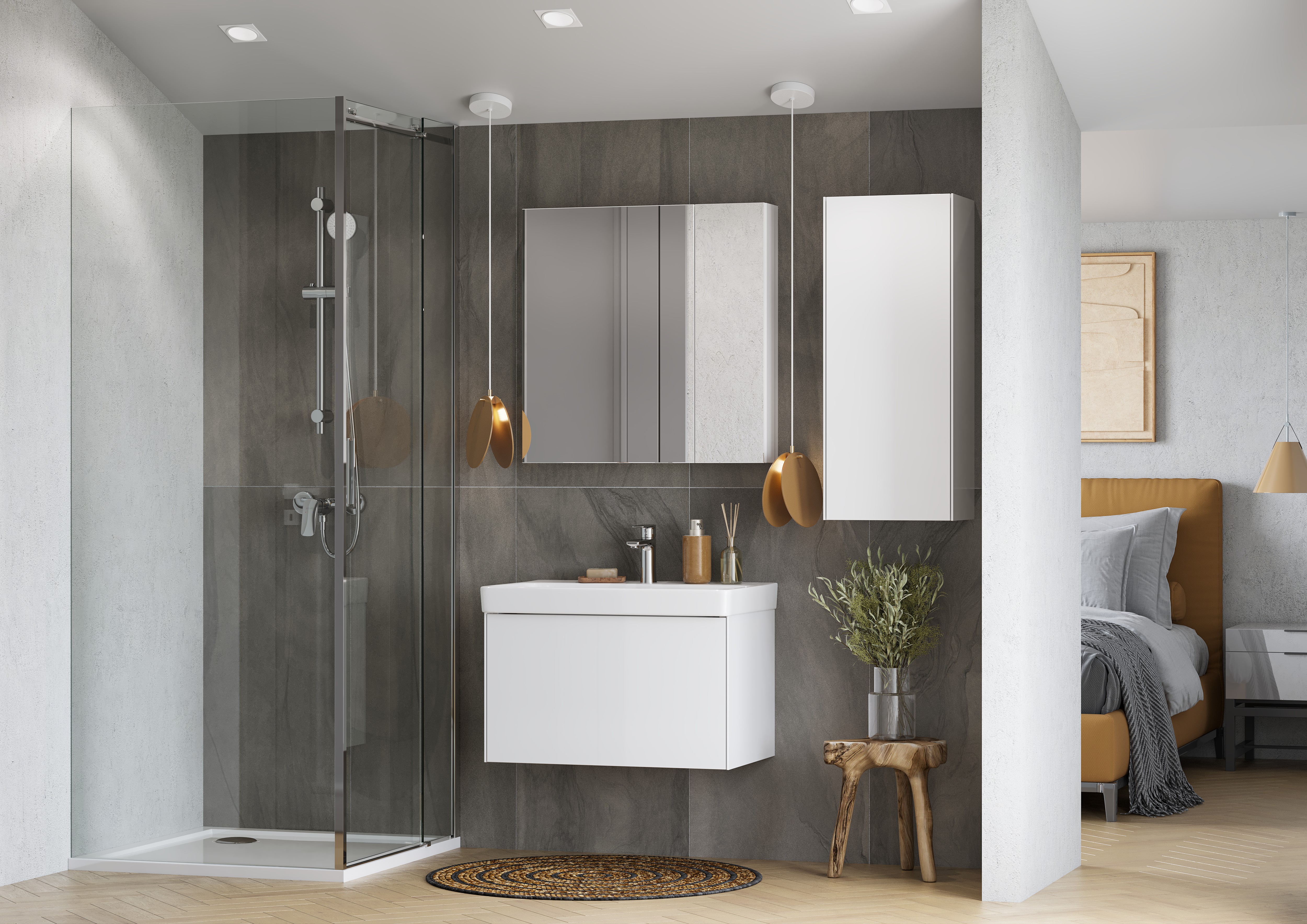 Комплект мебели Aquaton Асти 70 белый - 0