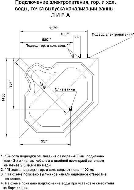 Акриловая ванна Aquatek Лира LIR150-0000011 - 1