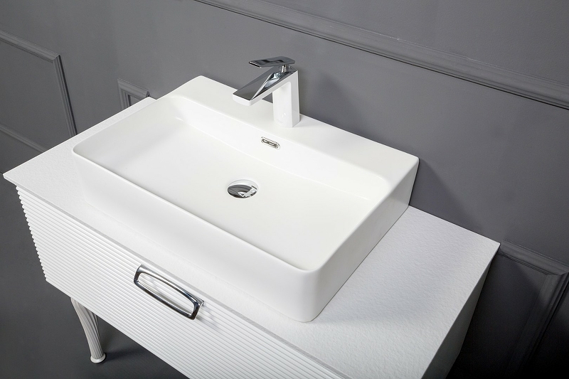 Тумба под раковину Armadi Art Vallessi Avangarde Linea 80 белый - хром 842-080-WCR - 9