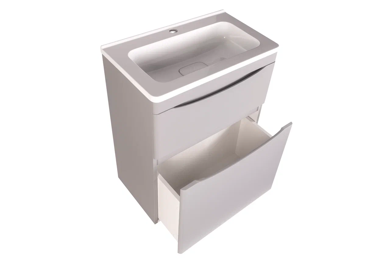 Тумба под раковину Style Line Бергамо 60 Люкс Plus, серый  СС-00002309 - 2