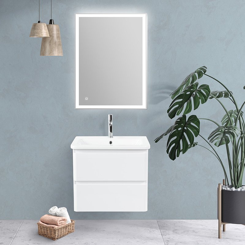 Тумба с раковиной BelBagno Albano 60 белый - 9