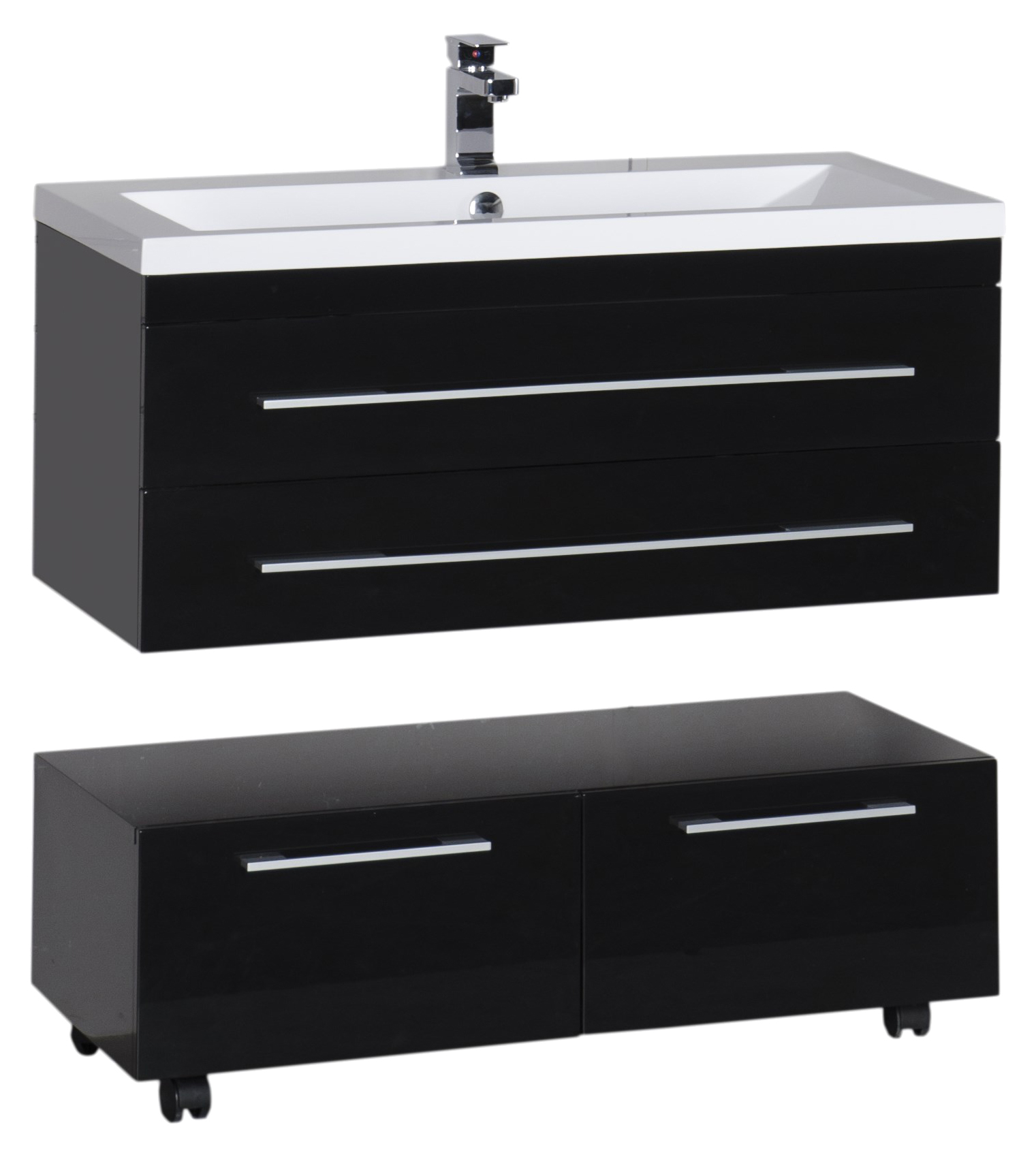 Тумба Aquanet Нота 100 подкатная, черная 170734 - 6