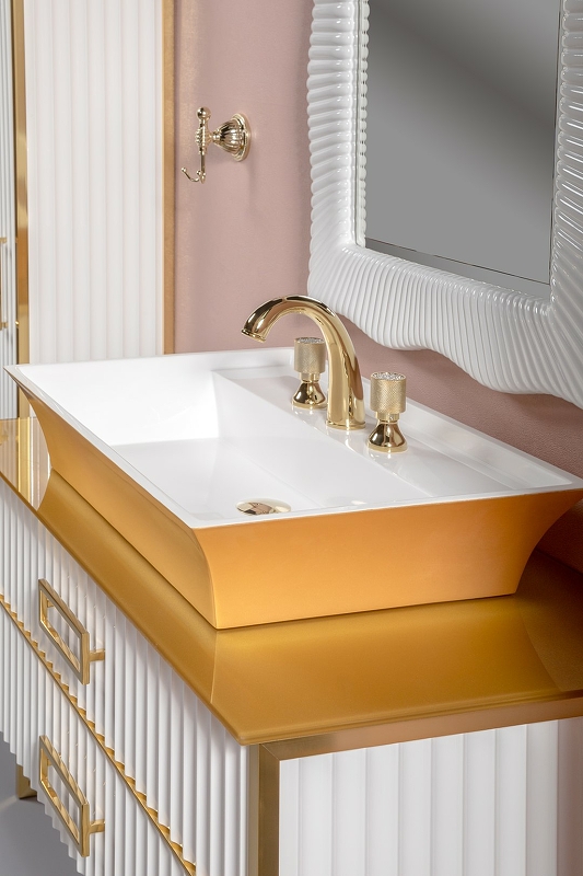 Столешница под раковину Armadi Art Lucido 100 золото 853-100-G - 1