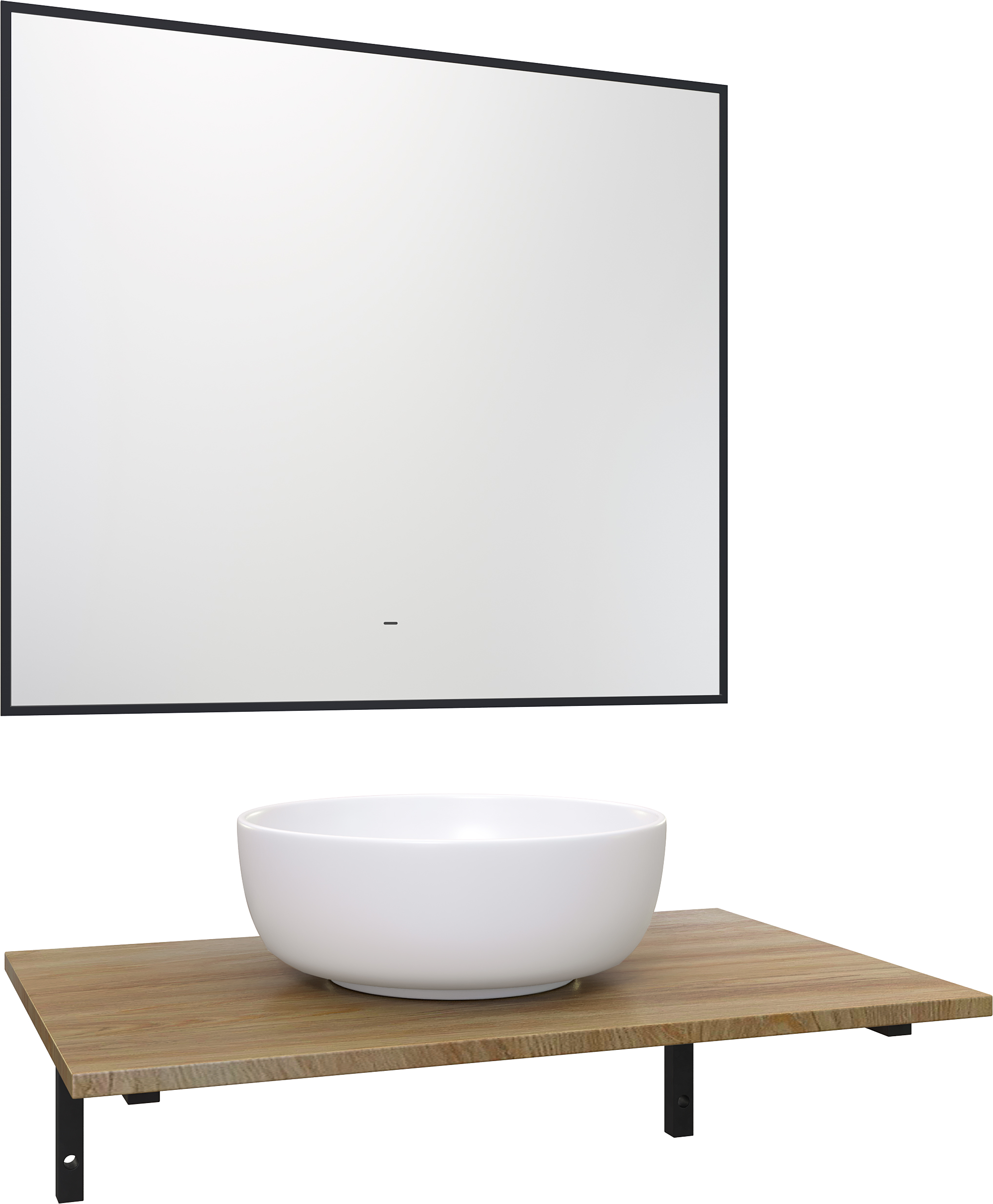 Мебель для ванной DIWO Элиста 80 светлое дерево, с раковиной Moduo 40 RING 554878 - 3