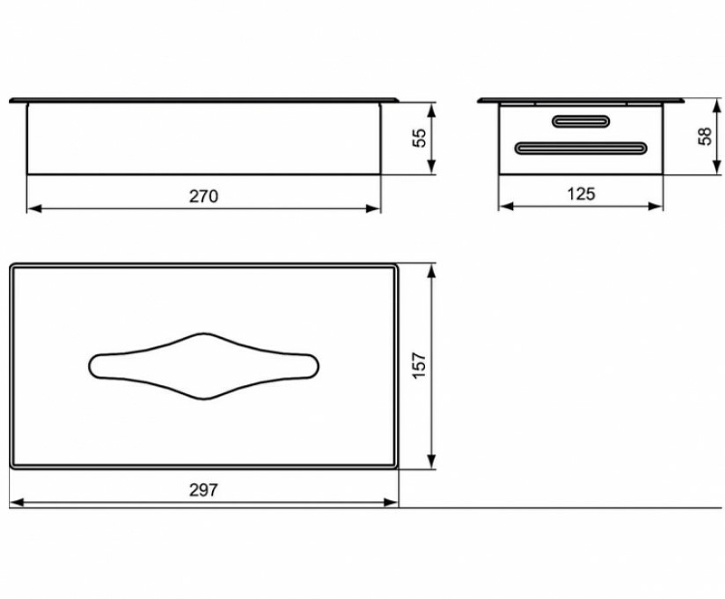 Диспенсер для салфеток Ideal Standard IOM нержавеющая сталь A9133MY - 2