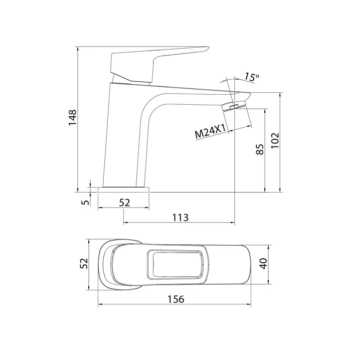 Смеситель для умывальника SPISB00i01 - 2