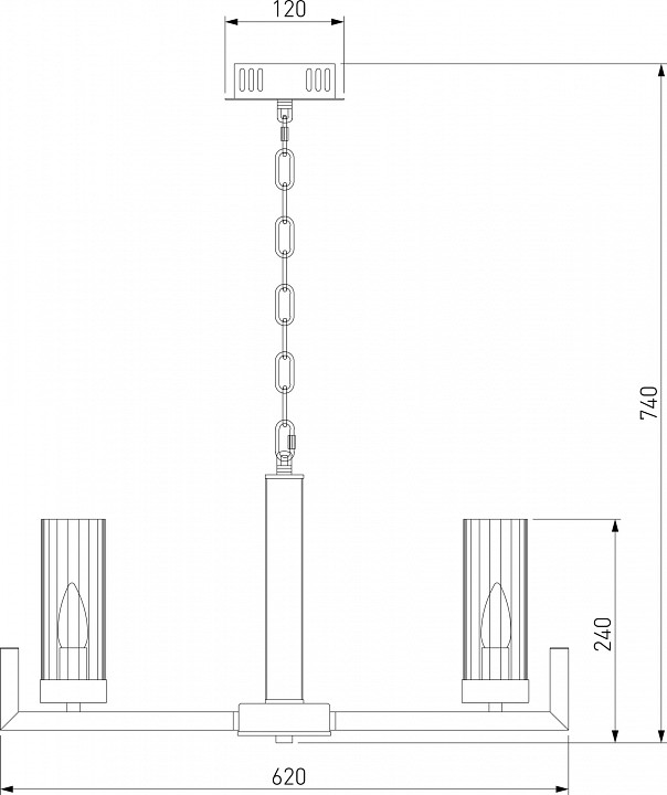Подвесная люстра Eurosvet Arganie 60133/6 серебро - 1