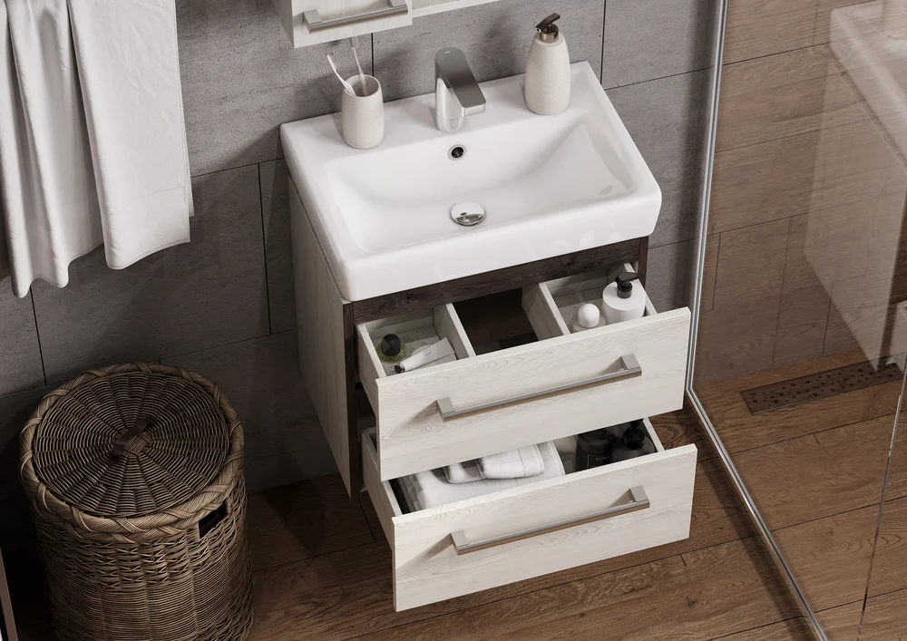 Тумба с раковиной Aquaton Ронда 55 светлое дерево 1A2076K1RSC20 - 3