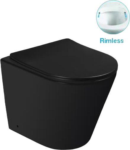 Унитаз приставной SantiLine SL-5020MB безободковый, с микролифтом - 1